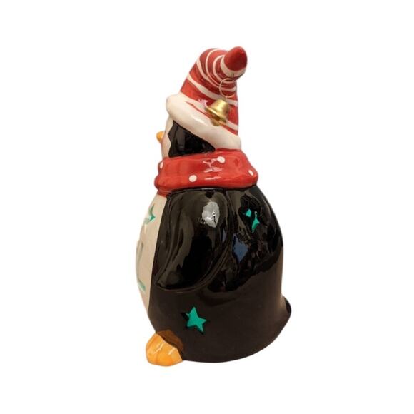 Loblolly Pines Holiday Luminaries Color Changing Ceramic Christmas Penguin NEW - Picture 8 of 12